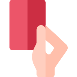 cartellino rosso icona