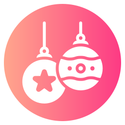 Christmas balls icon