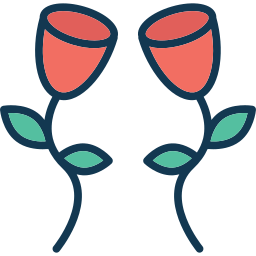 Rose branch icon