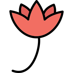 Organic rose icon