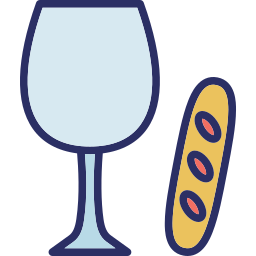 Glass and egg icon