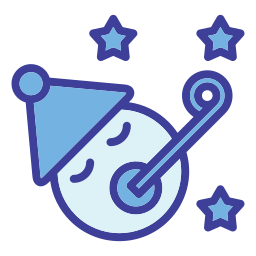 Party trumpets icon