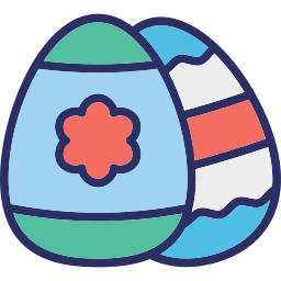 Цветочные яйца иконка