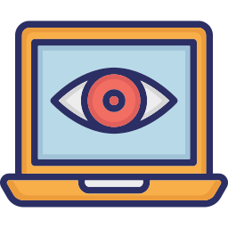 monitoreo ocular web icono