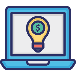 Digital money idea icon