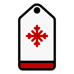 Рождественская бирка иконка