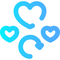 Hearts rating loop icon