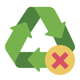 non riciclabile icona