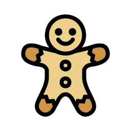 Gingerbread man icon