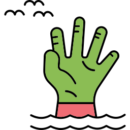 ręka zombie ikona