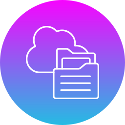 archiviazione nel cloud icona