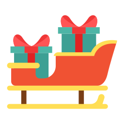 Santa sleigh icon