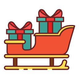 Santa sleigh icon