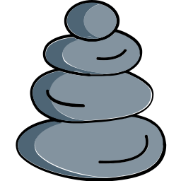 Stone pebbles icon