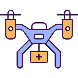 Surveillance drone icon