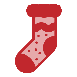 calcetín navideño icono