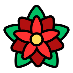 fleur de poinsettia Icône