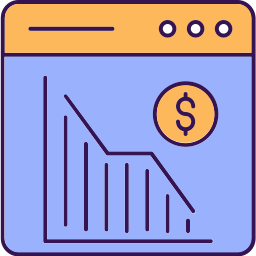 gráfico de negócios on-line Ícone