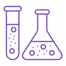 des tubes à essai Icône