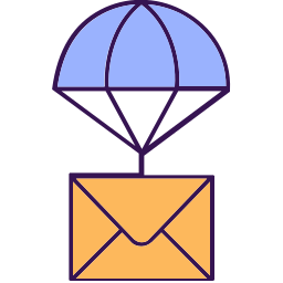 e-mail en montgolfière Icône