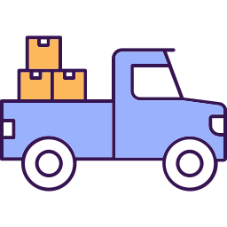 Shipping van icon