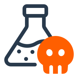 Chemical hazards icon