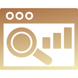 investigación de datos icono