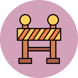 Traffic barrier icon