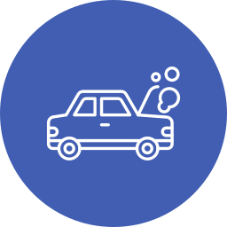 auto roto icono