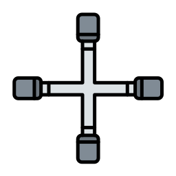 Cross wrench icon