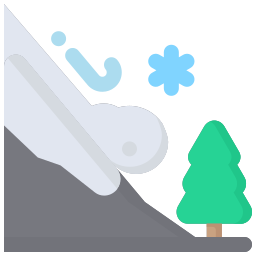 Snow avalanche icon