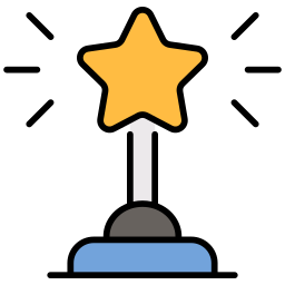gwiazdkowy medal ikona