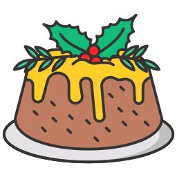 pastel de navidad icono