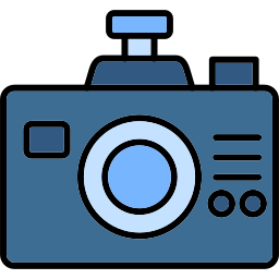flash della macchina fotografica icona