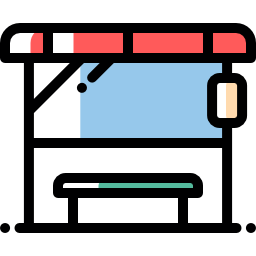 fermata dell'autobus icona