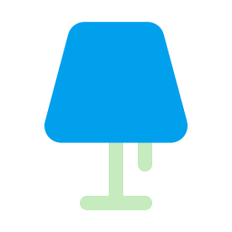 biurko z lampą ikona
