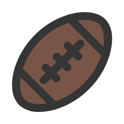 pelota de rugby icono