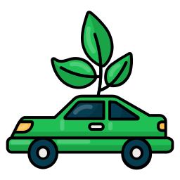 zielony samochód ikona