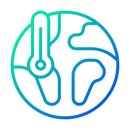 le réchauffement climatique Icône