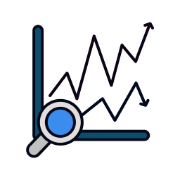 tendencia del mercado icono