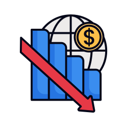 recesión icono
