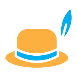 sombrero de fieltro icono