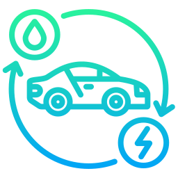 hybride auto icoon