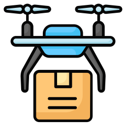 Drone delivery icon