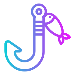 Fish hook icon