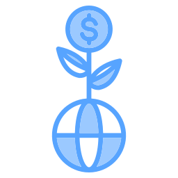 economía verde icono
