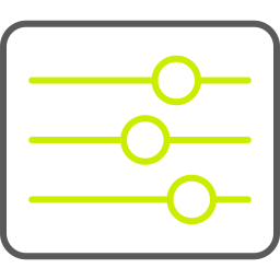 controles deslizantes Ícone