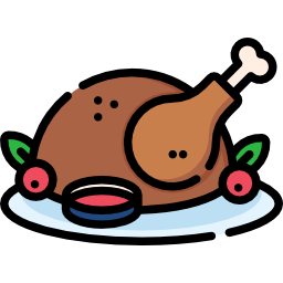 Roast chicken icon