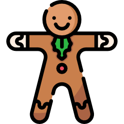 Gingerbread man icon