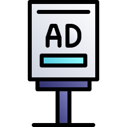 Advertising banner icon